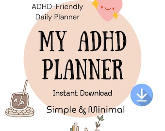 ADHD Planner Printable  Simple Daily Planner for Focus, Minimal & Undated