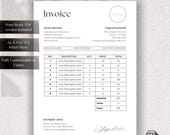 Invoice Template | Business Invoice Form Fillable | A4 US Letter PDF Canva Printable