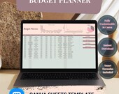 Budget Planner Canva Spreadsheet | Simple Budget Tool | Family Monthly Finance Tracker | Expense Manager