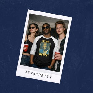 Stay Petty Raglan Shirt – Funny Baseball Petty Tee – Hip Hop Meme Shirt – Viral Petty Moment T-Shirt – Shade Thrower Tee