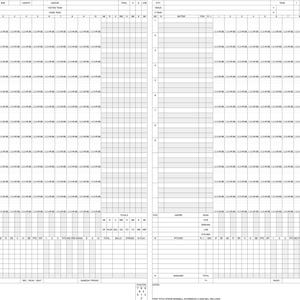 Hoja de puntuación de béisbol (PDF descargable)