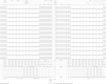 Hoja de puntuación de béisbol (PDF descargable)