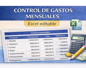 Excel Expense Tracking Template | Monthly Budget and Income