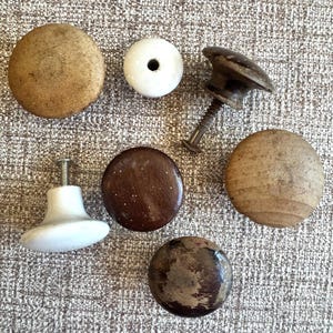Vintage Drawer Knobs Lot of 7 Furniture Repair Retro Decor or Crafting Supplies