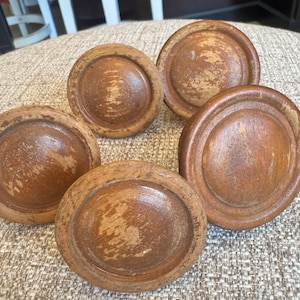 Vintage Wooden Drawer Knobs Lot of 5 Furniture Repair Retro Decor Craft Supplies
