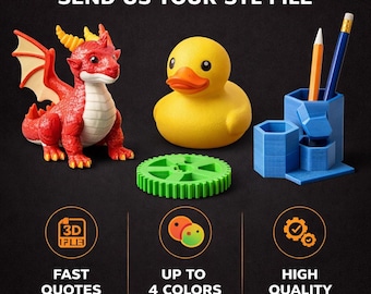 Custom 3D Printing Service – Send Your STL File For  Estimate – Multi-Color Prints Available