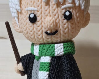 Draco Magic Student Figure – Knitted Style 3D Printed Collectible (Mini/Boss)