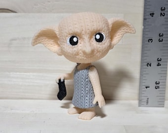 Knitted Style Dobby Inspired House Elf Figure