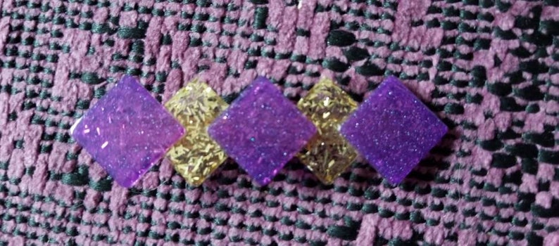 Purple and Gold Hairclip