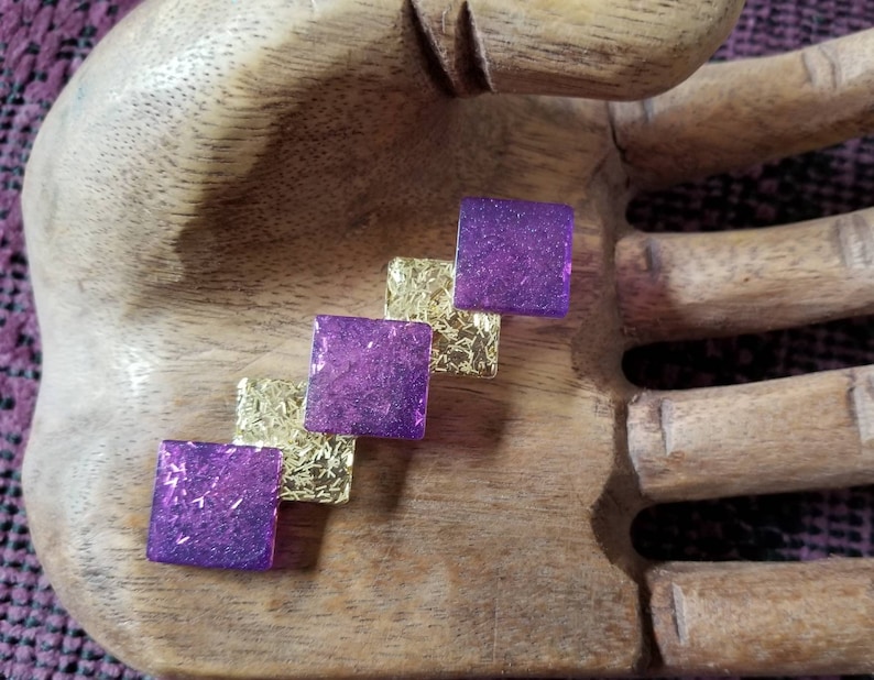 Purple and Gold Hairclip