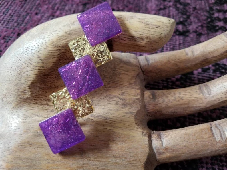 Purple and Gold Hairclip