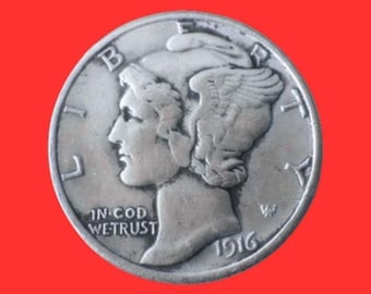 1916-S Mercury Dime | Historic U.S. Coin | Vintage American Dime Collectible