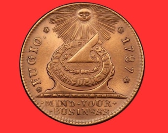 1787 Fugio Cent  | First U.S. Coin | Franklin Design | Historic American Coin
