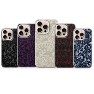 Blommigt spetsmönster mobilskal | Elegant TPU-gelfodral
