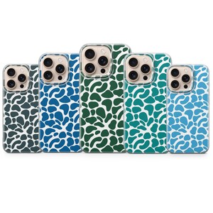 Abstract Blob Phone Case | Minimalist Blue Green Organic Pattern