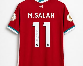 Mohamed Salah Signed Mohamed Salah Jersey #11 – Liverpool Jersey  Autographed Soccer BAS COA