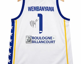 Hand Signed Autographed Victor Wembanyama Jersey #1 (Basketball) JSA COA