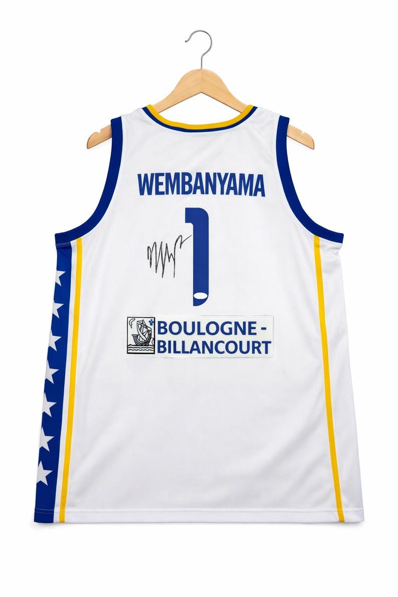Hand Signed Autographed Victor Wembanyama Jersey #1 (Basketball) JSA COA image 1