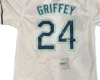 Ken Griffey Jr. Seattle Mariners #24 Signed Autographed Baseball Jersey – Beckett Certified MLB