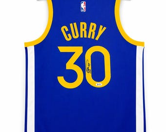Hand Signed Autographed GSW Player Stephen Curry Jersey Beckett COA