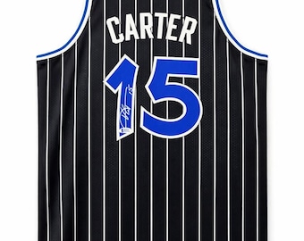 Hand Signed Autographed Orlando Magic Vince Carter NBA Jersey BAS COA
