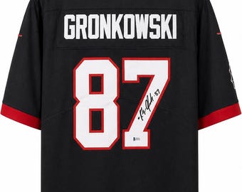 Rob Gronkowski Signed Buccaneers Jersey #87 Autographed NFL Collectible Beckett COA