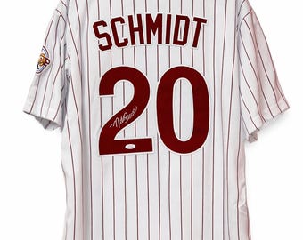 Hand Signed Autographed Baseball Jersey Mike Schmidt JSA COA