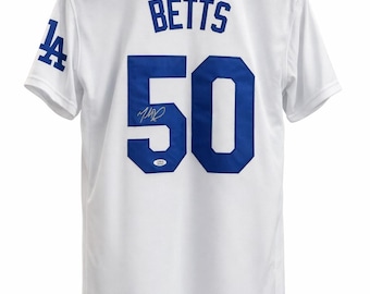 Hand Signed Autographed Mookie Betts White Jersey MLB JSA Authentication