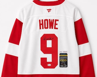 Gordie Howe Signed Detroit Red Wings Jersey #9 Autographed Hockey Jersey JSA COA