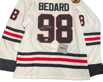 Connor Bedard Chicago Blackhawks Signed Autographed Hockey Jersey Connor Bedard  Beckett Certified