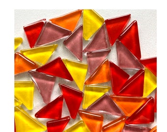 SALE - 50 Resin Triangles - Cabochons - Mosaic Supplies