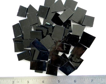 BLACK Solid Stained Glass - 50 Pieces