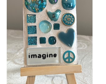 ACEO Mosaic Art Piece - Shades of TURQUOISE