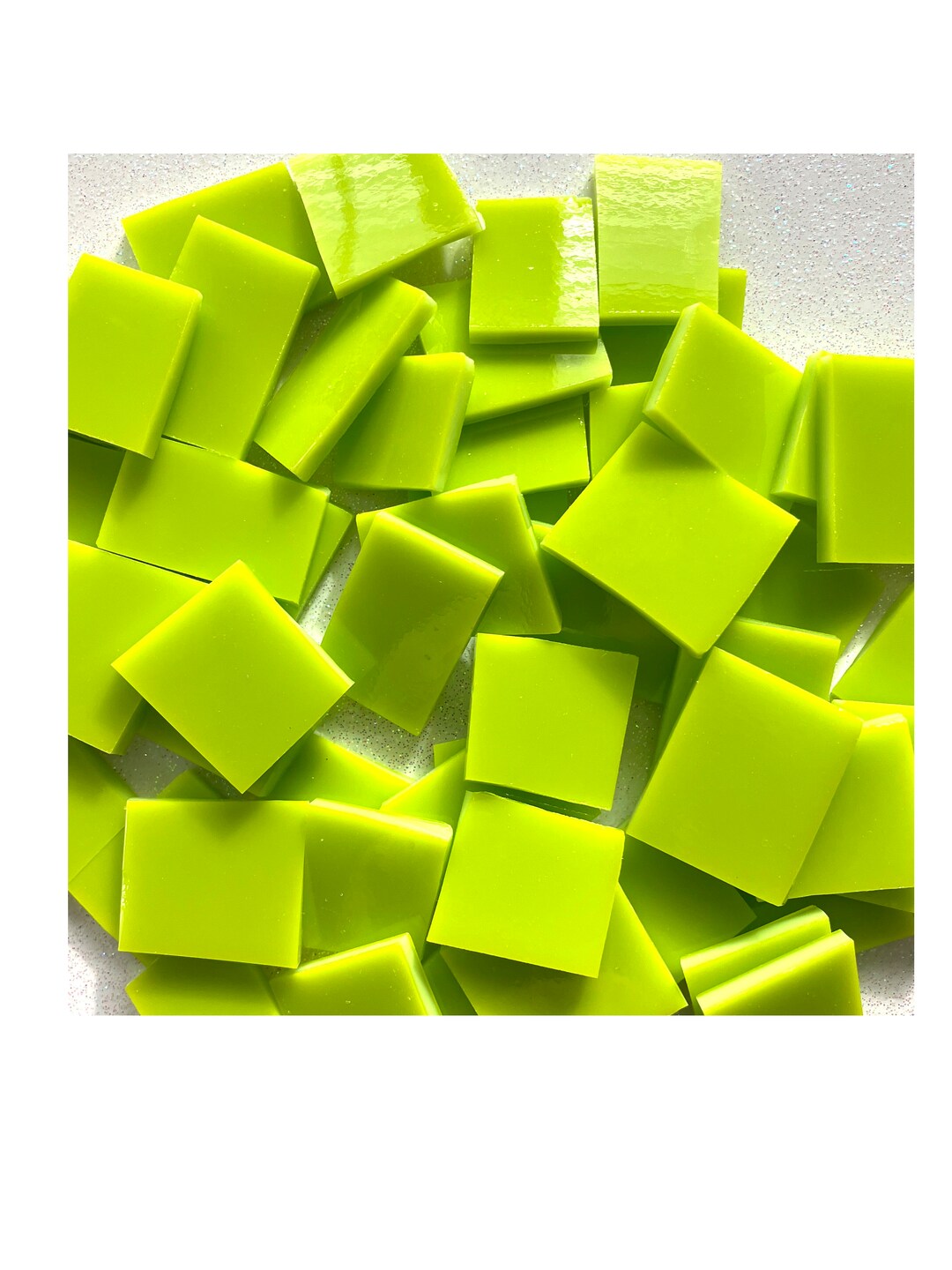 LEMONGRASS GREEN Solidfusible Stained Glass 50 Pieces Etsy