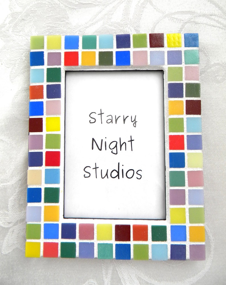 SALE Colorful MOSAIC Frame Multi Color Tiles