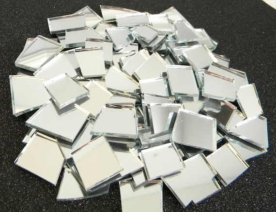 100 Mosaic MIRROR Tiles/Shards - Various Shapes