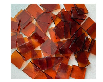 AMBER BROWN Transparent Stained Glass - 50 Pieces