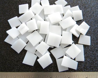 Solid WHITE Stained Glass - 50 Pieces