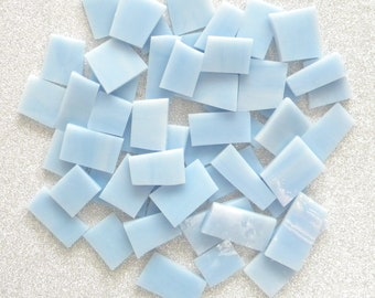 Light BLUE Streaky Stained Glass - 50 Pieces