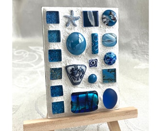 ACEO Mosaic Art Piece - Shades of Blue