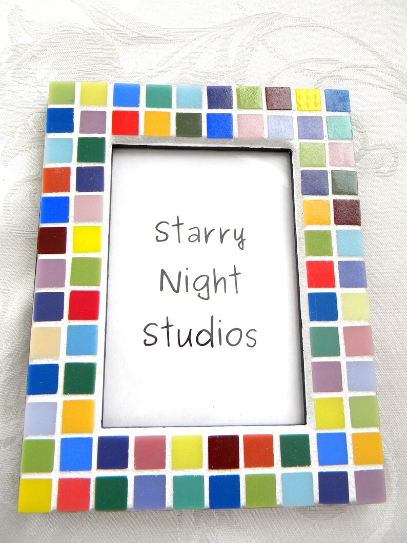 SALE Colorful MOSAIC Frame Multi Color Tiles