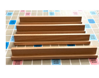 4 Newer SCRABBLE Tile Letter Holders - Racks