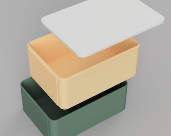 Piccola scatola portaoggetti impilabile con coperchio STL / Organizzatore modulare / Stampabile in 3D