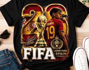 Lamine Yamal, footballeur espagnol (PNG) | Illustration de football vintage | Sublimation Coupe du Monde 2026 | Téléchargement numérique