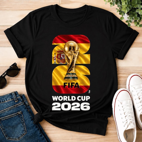 Spain World Cup 2026 PNG | Spain Flag Trophy Design | Soccer Fan Gift | Digital Download