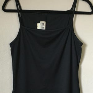 Vintage 1980s Mini Dress Byer Too! California Original Black Casual Day Evening Spaghetti Strap Fits Modern Sz S Decadencefashion Womenswear