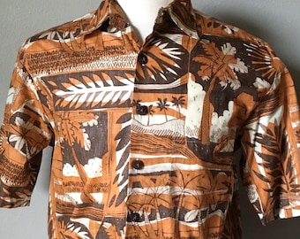 Vintage Kahala Y2k Hawaiian Aloha Shirt Rare (2001-2002) Cotton Reverse Block Print Size S/M Decadencefashion Menswear
