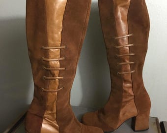 Vintage Spanish 1960s/1970s Mod Boots Leather/Suede Decadencefashion Designers