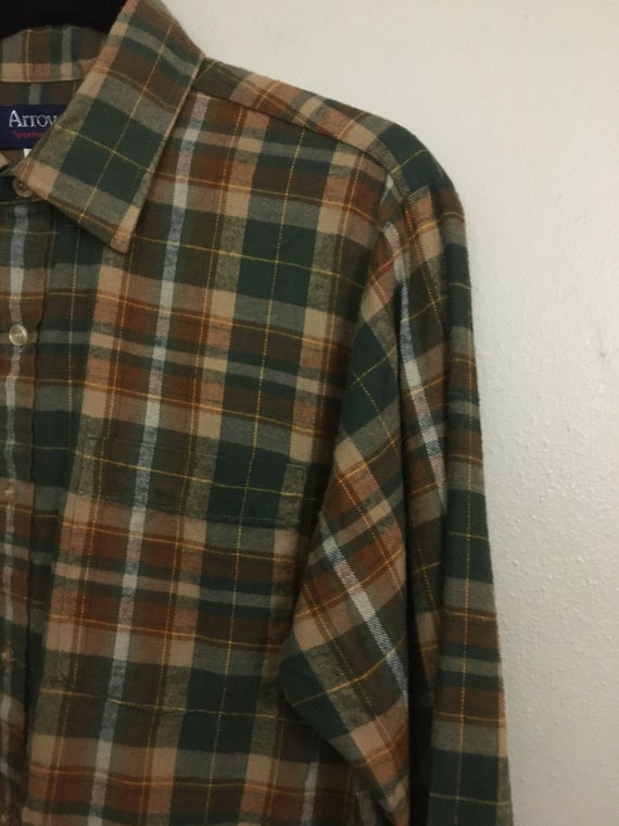 Vintage 1980s Mens Oxford Shirt ARROW 100% Cotton… - image 5