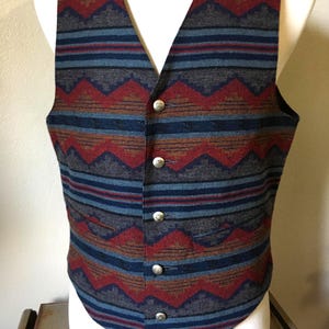 90s Pendleton Vest High Grade Western Wear Wool menDecadencefashion